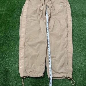 Jordan Cream Mesh-Lined Athletic Track Pants with Side Logo